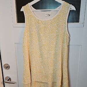 Floral Yellow Sleeveless Top